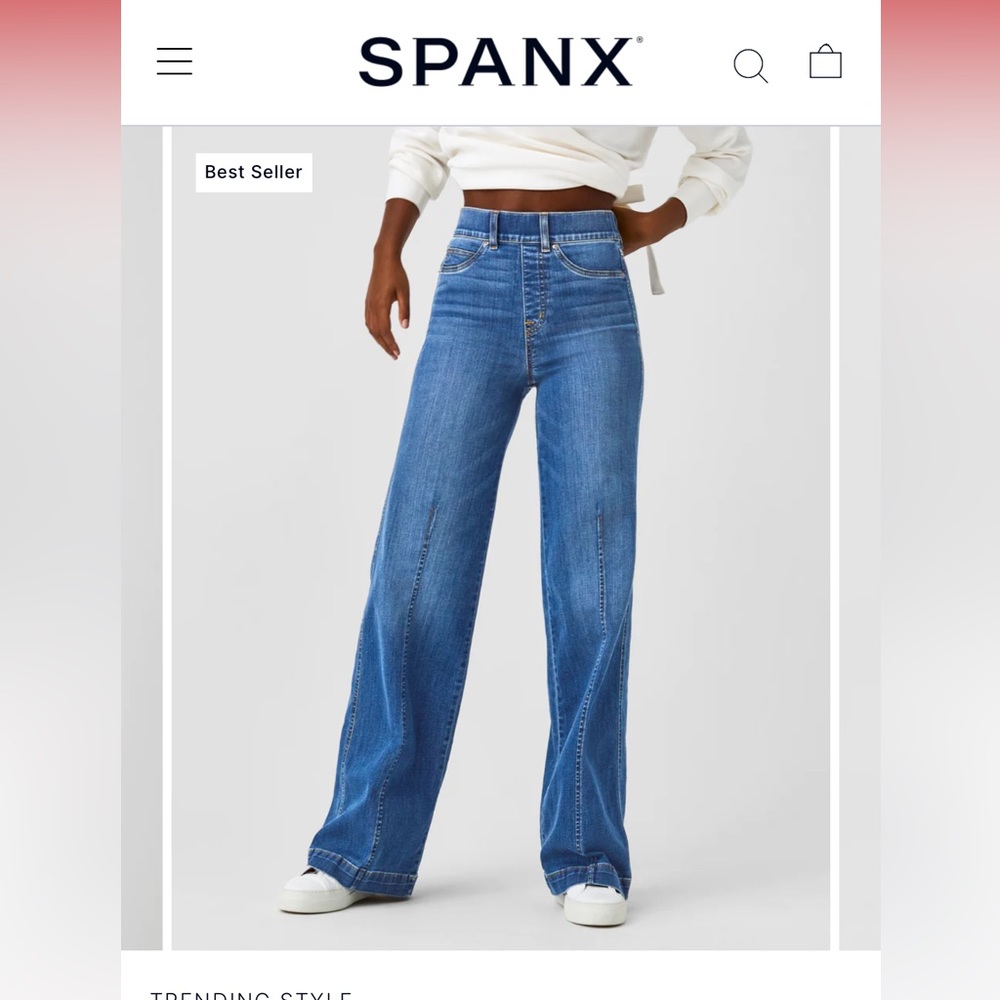 SPANX Seamed Front Wide leg Jeans